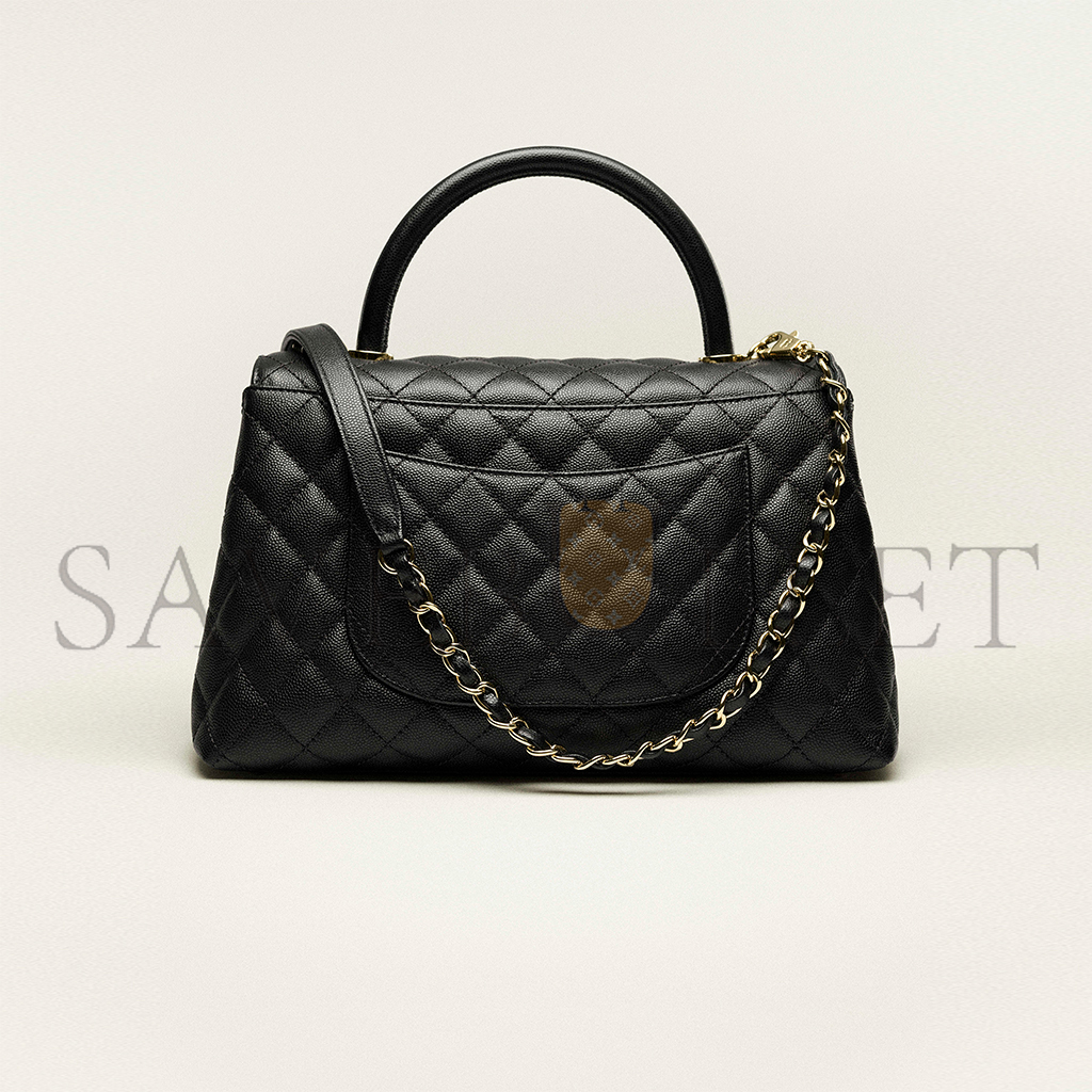 Ch*el large flap bag with top handle a92991 (29*18*12cm)